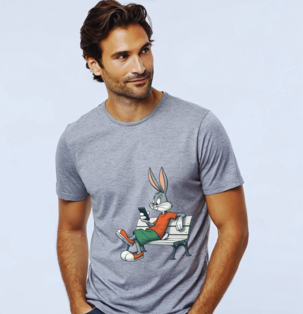 "Chill Bunny Scroll Tee" T-shirt - Image 4